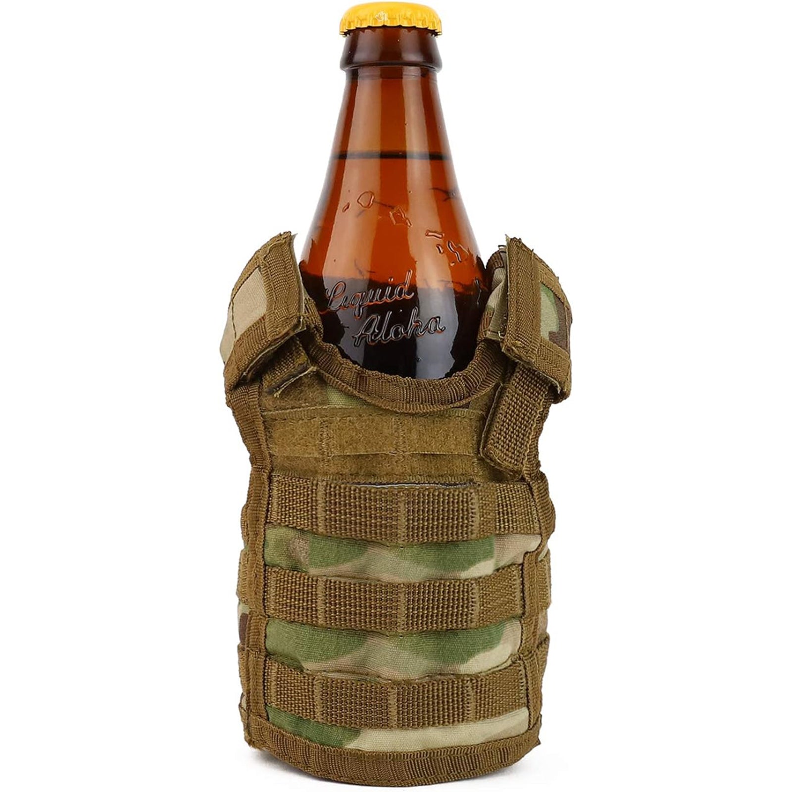 Tactical Mini Vest Beer Drink Cooler Sleeve Beverage Holder