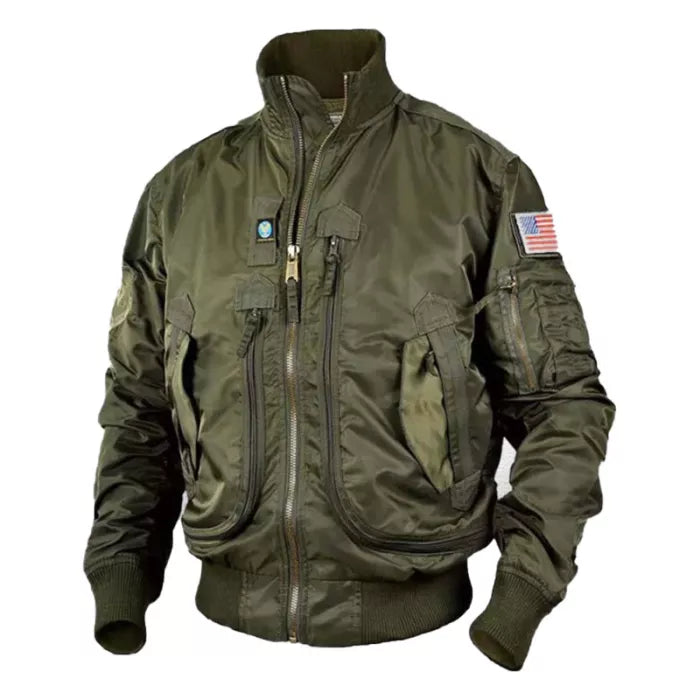 Mens Waterproof Bomber Multi-pocket Jacket