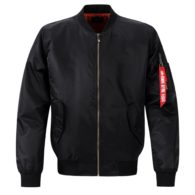 Fashion stand collar flight jacket