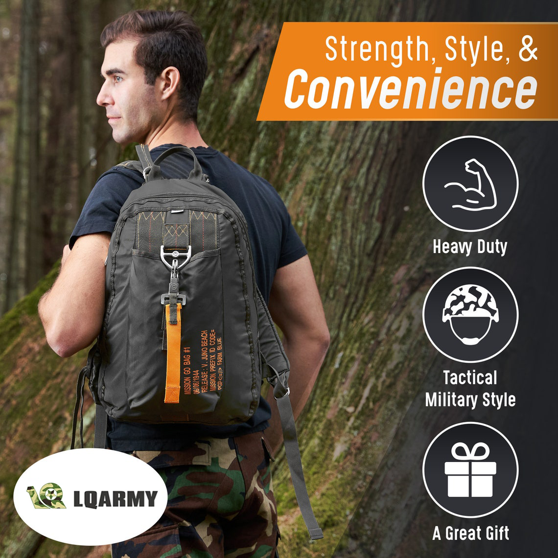 Parachute Style Outdoor Hiking Daypack