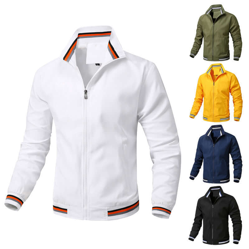 Casual jacket men's stand collar