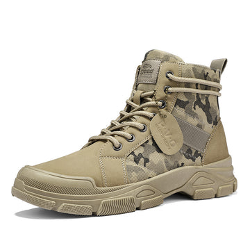 Vintage camouflage tactical boots