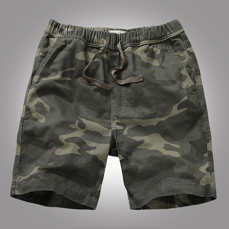 Drawstring Camouflage Shorts